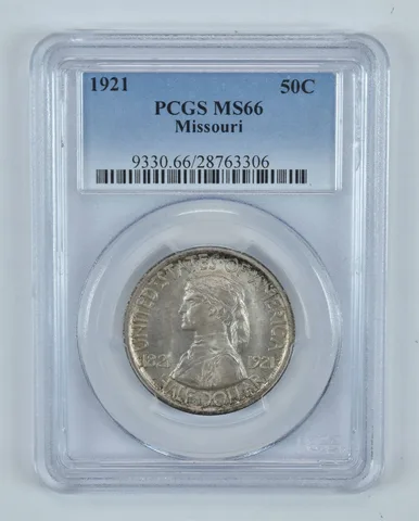 1921 Missouri Commemorative Half Dollar MS66 PCGS *9285
