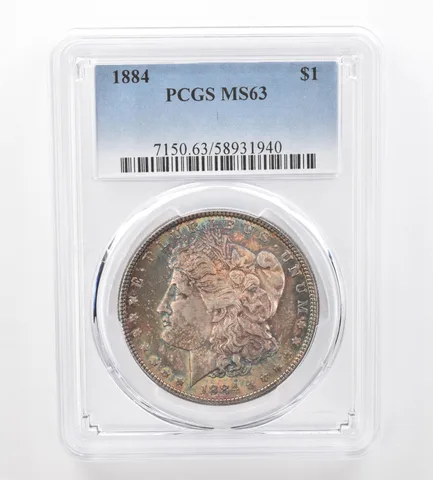1884 Morgan Silver Dollar MS63 PCGS Beautiful Tone *0211