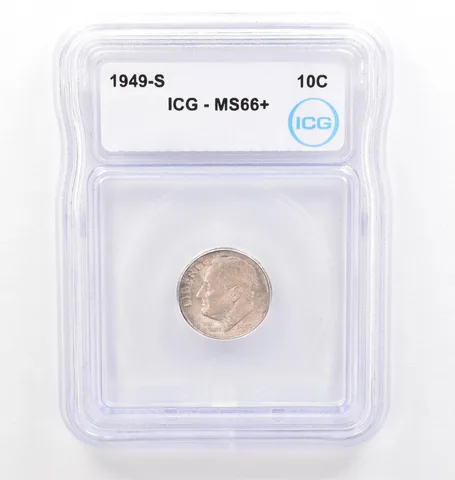 1949-S Roosevelt Dime MS66+ ICG Beautiful Tone *0209