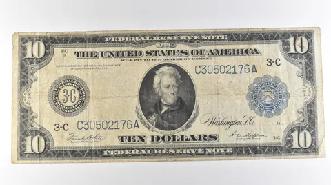 1914 $10 Philadelphia PA FRN Large Note Blue Seal *3099