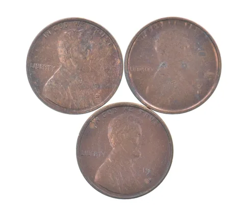 Lot (3) 1974-S Lincoln Memorial Cent Brokerage Error Progression Nice Tone a8052