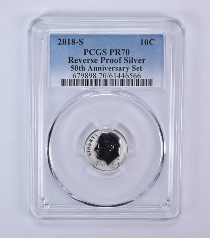 2018-S Roosevelt Dime Silver 50th Anniversary Set Reverse PR70 PCGS