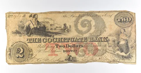 1850 $2 Boston MA Cochituate Bank Obsolete Note *8418