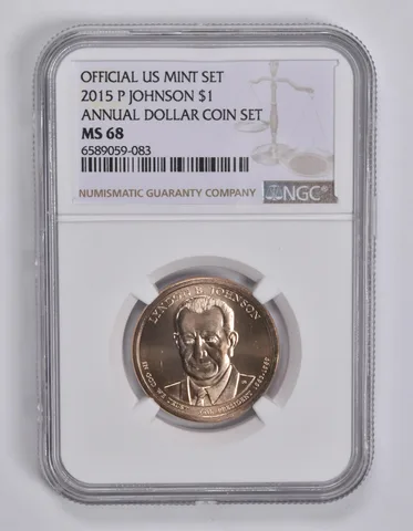 2015-P Presidential $1 Johnson Annual Set MS68 NGC US Mint
