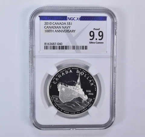 2010 Canada 1 Dollar Silver Canadian Navy Proof 9.9 UCAM NGC X NGCX