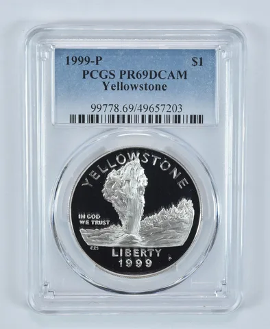 1999-P Yellowstone Commemorative Dollar PR69 DCAM PCGS Blue Label