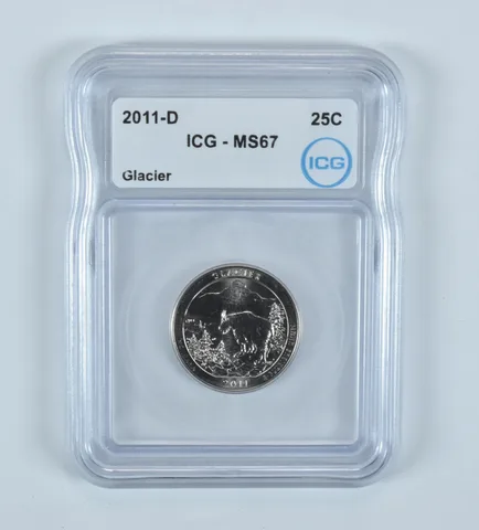 2011-D Washington Quarter ATB Glacier MS67 ICG