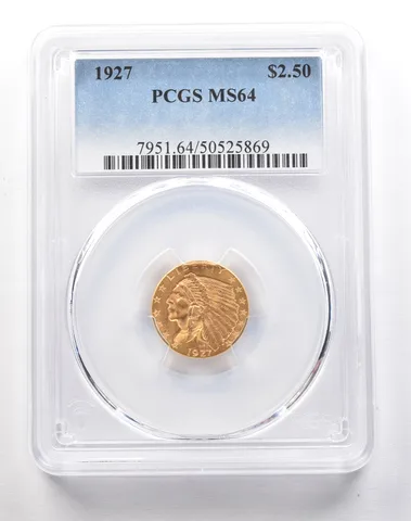 1927 $2.50 Indian Head Gold Quarter Eagle MS64 PCGS a1835
