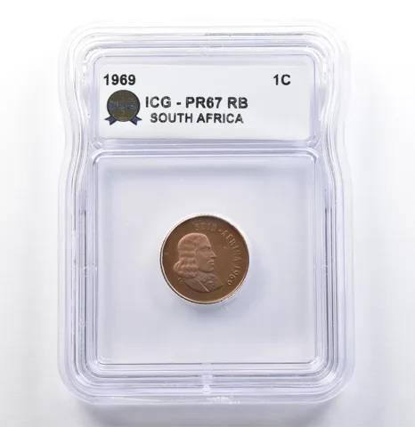 1969 South Africa 1 Cent PR67 RB ICG *9831