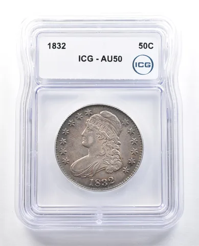 1832 Capped Bust Half Dollar AU50 ICG *5023