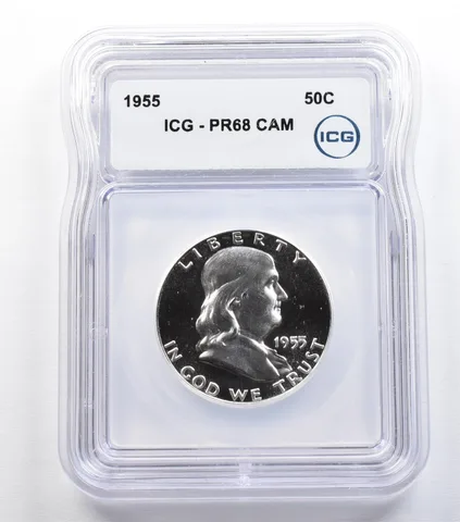 1955 Franklin Half Dollar PR68 CAM ICG *9323