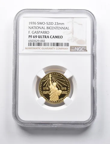 PF69 UCAM 1976 National Bicentennial F. Gasparro SWO-52ID 23mm NGC *1331