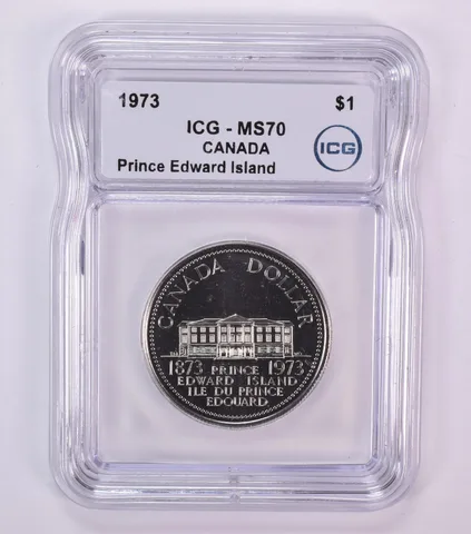 1973 Canada 1 Dollar Prince Edward Island MS70 ICG