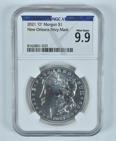 2021-O Privy Morgan Silver Dollar Mint State 9.9 NGC X NGCX