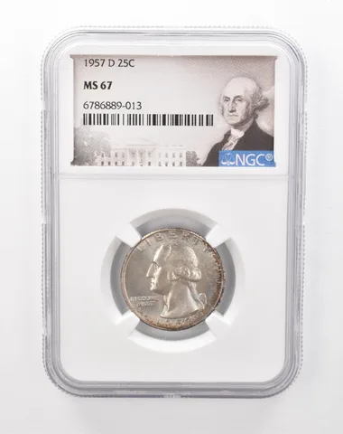 1957-D Washington Quarter MS67 NGC Beautiful Tone *1269