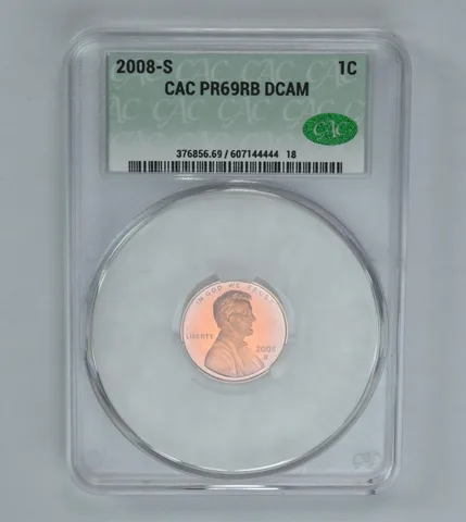 2008-S Lincoln Memorial Cent PR69 RB DCAM CAC CACg Beautiful Tone a1012