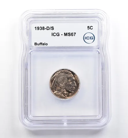 1938-D/S Indian Head Buffalo Nickel MS67 ICG *9940