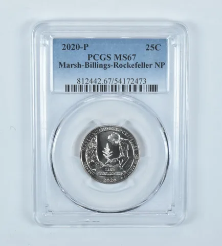 2020-P Washington Quarter ATB Marsh-Billings-Rockefeller MS67 PCGS