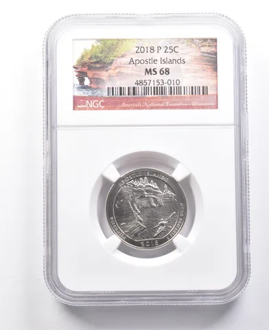 2018-P Washington Quarter Apostle Islands MS68 NGC a7697