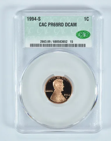 1994-S Lincoln Memorial Cent PR69 RD DCAM CAC CACg