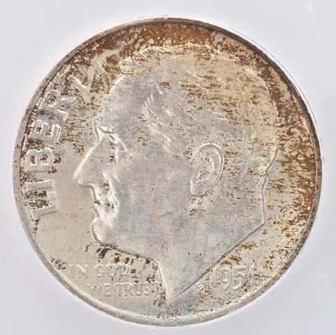 1951-D Roosevelt Dime MS66 FB ICG Beautiful Tone *0853