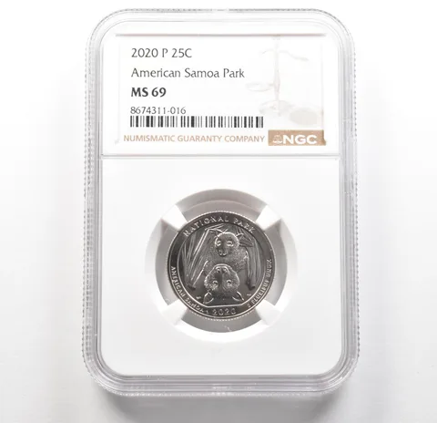 2020-P Washington Quarter ATB American Samoa MS69 NGC TOP POP a6264