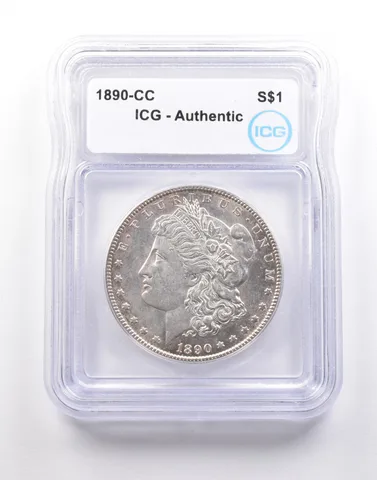 1890-CC Morgan Silver Dollar Authentic ICG *5109
