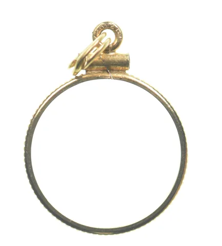 12k 0.7 Gram Gold Filled 15.5mm Coin Bezel Pendant Frame Edge *4993