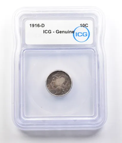 1916-D Mercury Dime Genuine ICG *0750