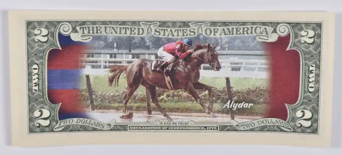 2017 $2 Colorized US Note Race Horse - Alydar Custom Printed FRN