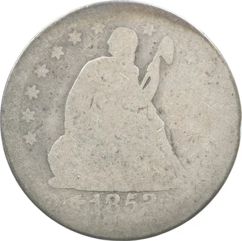 1853 Seated Liberty Quarter Arrows Lowball a8951