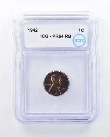 1942 Lincoln Wheat Cent PR64 RB ICG Beautiful Tone *4135