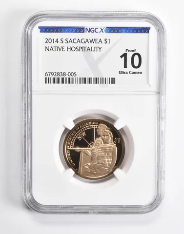 2014-S Sacagawea $1 Native Hospitality Proof 10 UCAM NGC X NGCX