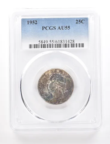 1952 Washington Quarter AU55 PCGS Beautiful Tone *3432