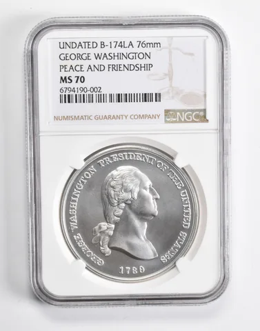 (2018) 1 oz Silver Medal George Washington Presidential Series MS70 NGC