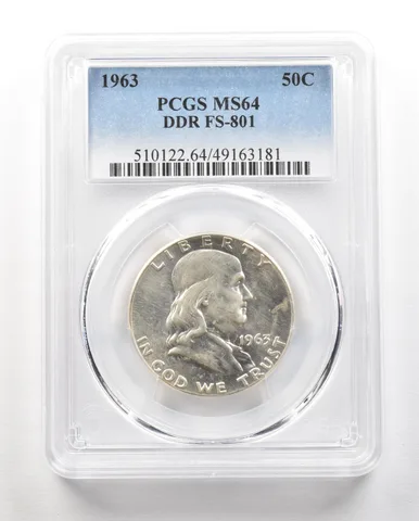 1963 Franklin Half Dollar DDR FS-801 MS64 PCGS a4862