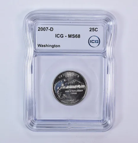2007-D Washington State Quarter Washington MS68 ICG