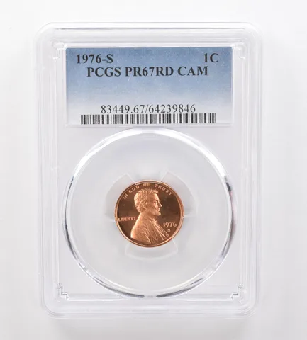 1976-S Lincoln Memorial Cent PR67 RD CAM PCGS Beautiful Tone *2083