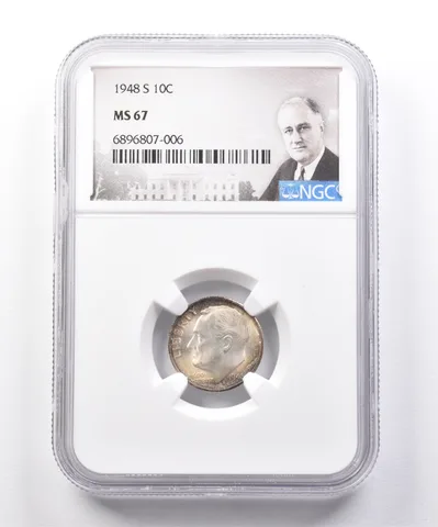 1948-S Roosevelt Dime MS67 NGC *3882