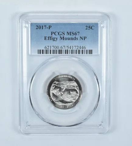 2017-P Washington Quarter ATB Effigy Mounds MS67 PCGS