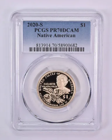 2020-S Sacagawea $1 Anti-Discrimination Law Of 1945 PR70 DCAM PCGS