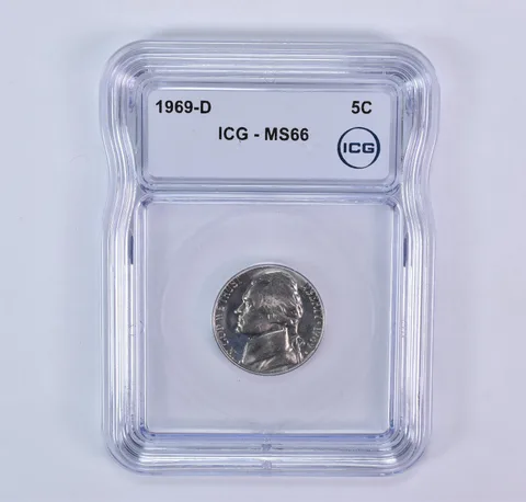 1969-D Jefferson Nickel MS66 ICG