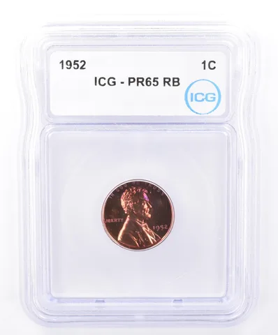 1952 Lincoln Wheat Cent PR65 RB ICG Beautiful Tone *9301