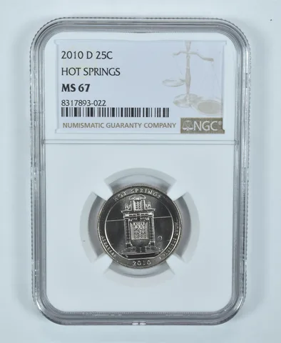 2010-D Washington Quarter ATB Hot Springs America The Beautiful MS67 NGC