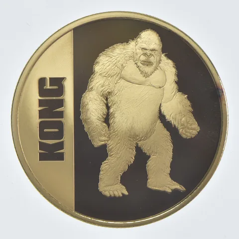 2021 Niue 250 Dollar Gold Godzilla Vs Kong King Kong 1 Oz Gold *1065