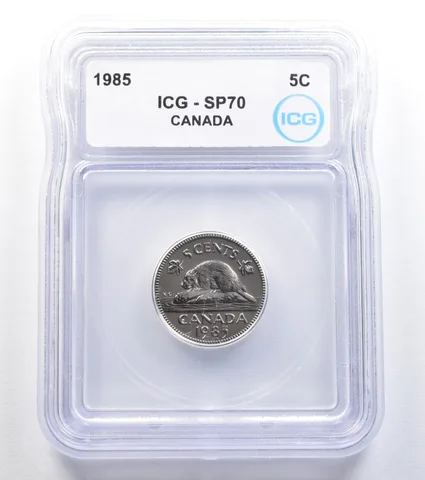 1985 Canada 5 Cent SP70 ICG a7831