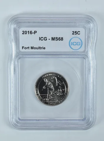 2016-P Washington Quarter ATB Fort Moultrie MS68 ICG
