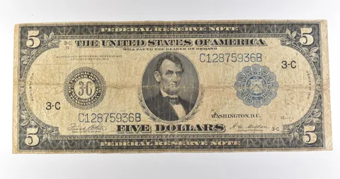 1914 $5 Philadelphia PA FRN Large Note Blue Seal *3662