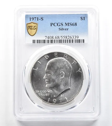 1971-S Eisenhower Silver Dollar MS68 PCGS *0747