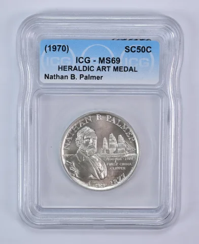 1970 So Called Half Dollar Nathan B Palmer MS69 ICG